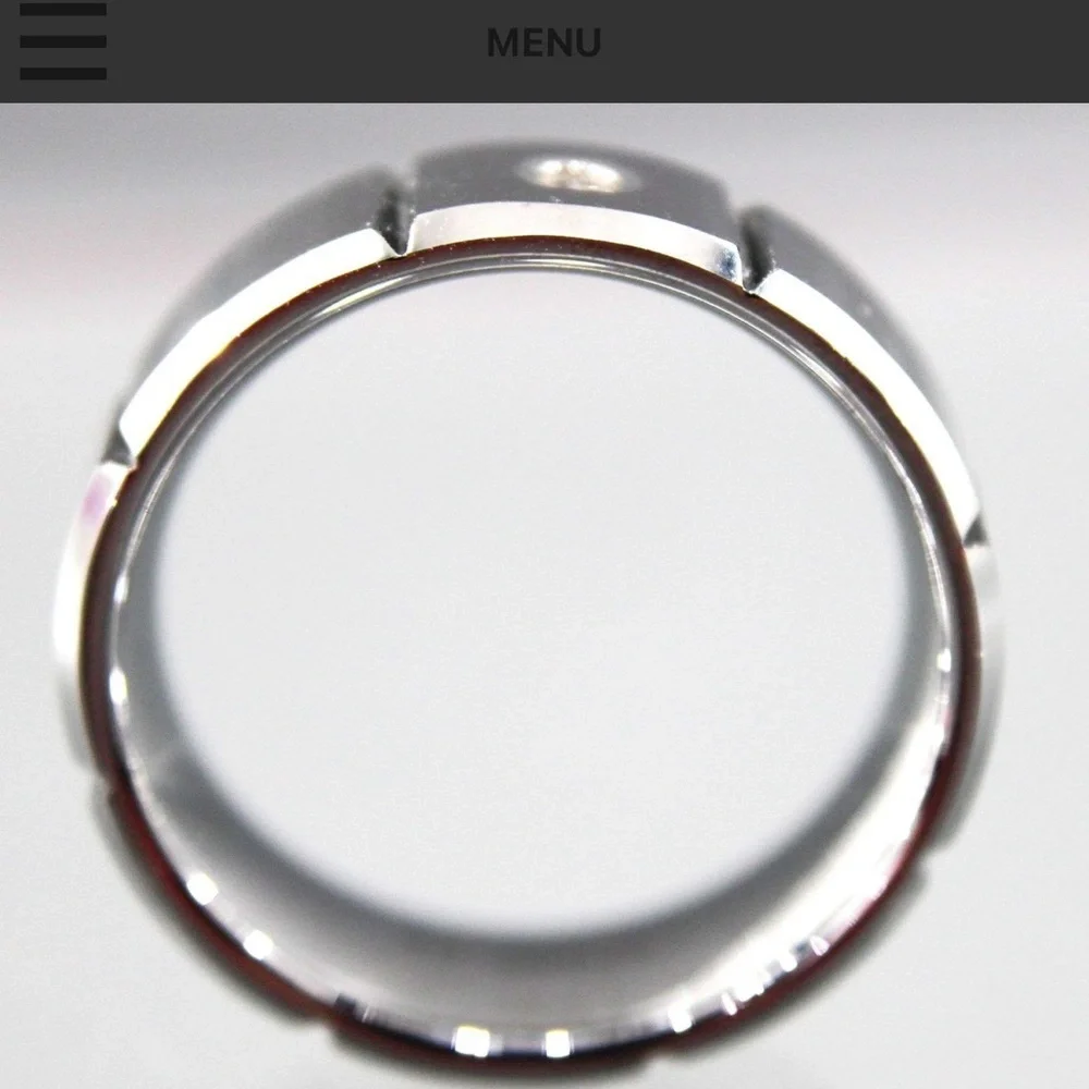 Men's Tungsten Ring with Diamond Accent